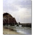 thumbnail image 1 of Ceramic Tile Mural-Alfred Bricher Waterfront Painting 39. 21.25" w x 25.5" h using (30) 4.25 x 4.25 ceramic tiles, 1 of 3