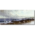thumbnail image 1 of Ceramic Tile Mural-Alfred Bricher Waterfront Painting 42. 29.75" w x 12.75" h using (21) 4.25 x 4.25 ceramic tiles, 1 of 3