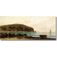thumbnail image 1 of Ceramic Tile Mural-Alfred Bricher Waterfront Painting 53. 84" w x 36" h using (21) 12 x 12 ceramic tiles, 1 of 3