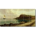 thumbnail image 1 of Ceramic Tile Mural-Alfred Bricher Waterfront Painting 74. 72" w x 36" h using (18) 12 x 12 ceramic tiles, 1 of 3