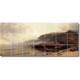 thumbnail image 1 of Ceramic Tile Mural-Alfred Bricher Waterfront Painting 75. 42" w x 18" h using (21) 6 x 6 ceramic tiles, 1 of 3