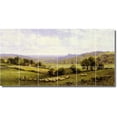 thumbnail image 1 of Ceramic Tile Mural-Alfred Glendening Landscapes Painting 128. 36" w x 18" h using (18) 6 x 6 ceramic tiles, 1 of 3