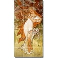 thumbnail image 1 of Ceramic Tile Mural-Alphonse Mucha Poster Art Kitchen Tile Mural 23. 12.75" w x 25.5" h using (18) 4.25 x 4.25 ceramic tiles, 1 of 3