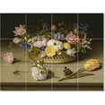 thumbnail image 1 of Ceramic Tile Mural-Ambrosius the Elder Bosschaert Flowers Painting 4. 32" w x 24" h using (12) 8 x 8 ceramic tiles, 1 of 3