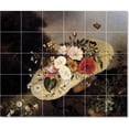 thumbnail image 1 of Ceramic Tile Mural-Ange Louis Lesourd-Beauregard Flowers Tile Mural Traditional Home Construction. 36" w x 30" h using (30) 6 x 6 ceramic tiles, 1 of 3