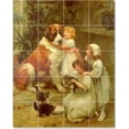thumbnail image 1 of Ceramic Tile Mural-Arthur John Elsley Children Painting 2. 24" w x 30" h using (20) 6 x 6 ceramic tiles, 1 of 3