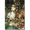 thumbnail image 1 of Ceramic Tile Mural-Arthur Rackham Illustration Painting 15. 17" w x 25.5" h using (24) 4.25 x 4.25 ceramic tiles, 1 of 3