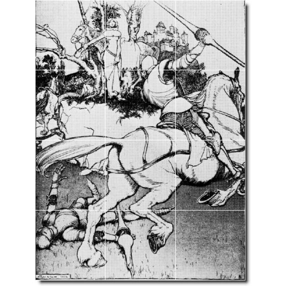 Ceramic Tile Mural-Arthur Rackham Illustration Painting 23. 18" w x 24" h using (12) 6 x 6 ceramic tiles