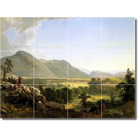 Ceramic Tile Mural-Asher Durand Landscapes Painting 136. 17" w x 12.75" h using (12) 4.25 x 4.25 ceramic tiles