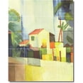 thumbnail image 1 of Ceramic Tile Mural-August Macke Abstract Kitchen Tile Mural 23. 32" w x 40" h using (20) 8 x 8 ceramic tiles, 1 of 3