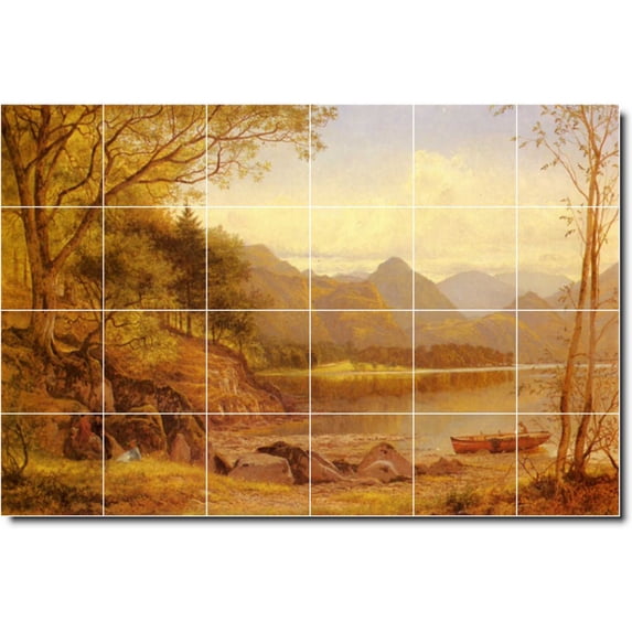 Ceramic Tile Mural-Benjamin Leader Landscapes Painting 149. 72" w x 48" h using (24) 12 x 12 ceramic tiles