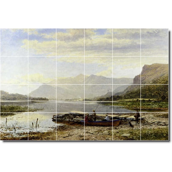 Ceramic Tile Mural-Benjamin Leader Landscapes Painting 150. 48" w x 32" h using (24) 8 x 8 ceramic tiles