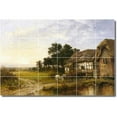 thumbnail image 1 of Ceramic Tile Mural-Benjamin Leader Village Painting 10. 36" w x 24" h using (24) 6 x 6 ceramic tiles, 1 of 3