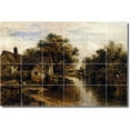 thumbnail image 1 of Ceramic Tile Mural-Benjamin Leader Village Painting 11. 72" w x 48" h using (24) 12 x 12 ceramic tiles, 1 of 3