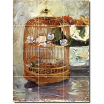 Ceramic Tile Mural-Berthe Morisot Still Life Shower Tile Mural 29. 12.75" w x 17" h using (12) 4.25 x 4.25 ceramic tiles