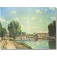 thumbnail image 1 of Ceramic Tile Mural-Camille Pissarro Country Painting 68. 17" w x 12.75" h using (12) 4.25 x 4.25 ceramic tiles, 1 of 3