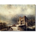 thumbnail image 1 of Ceramic Tile Mural-Charles Leickert Village Painting 18. 17" w x 12.75" h using (12) 4.25 x 4.25 ceramic tiles, 1 of 3
