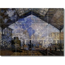 Ceramic Tile Mural-Claude Monet City 29. 17" w x 12.75" h using (12) 4.25 x 4.25 ceramic tiles
