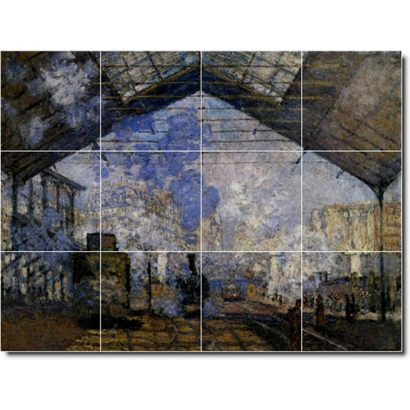 Ceramic Tile Mural-Claude Monet City 29. 17" w x 12.75" h using (12) 4.25 x 4.25 ceramic tiles