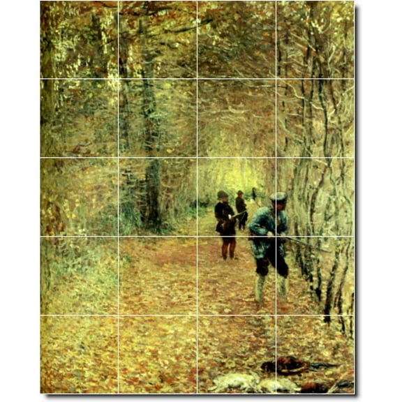 Ceramic Tile Mural-Claude Monet Country Painting 106. 17" w x 21.25" h using (20) 4.25 x 4.25 ceramic tiles