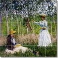 thumbnail image 1 of Ceramic Tile Mural-Claude Monet Country Painting 84. 40" w x 40" h using (25) 8 x 8 ceramic tiles, 1 of 3