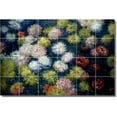 thumbnail image 1 of Ceramic Tile Mural-Claude Monet Flowers Shower Tile Mural 7. 36" w x 24" h using (24) 6 x 6 ceramic tiles, 1 of 3