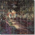 thumbnail image 1 of Ceramic Tile Mural-Claude Monet Garden Bathroom Tile Mural 20. 60" w x 60" h using (25) 12 x 12 ceramic tiles, 1 of 3