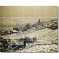 thumbnail image 1 of Ceramic Tile Mural-Claude Monet Landscapes Painting 185. 21.25" w x 17" h using (20) 4.25 x 4.25 ceramic tiles, 1 of 3