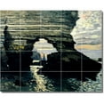 thumbnail image 1 of Ceramic Tile Mural-Claude Monet Waterfront Painting 114. 21.25" w x 17" h using (20) 4.25 x 4.25 ceramic tiles, 1 of 3
