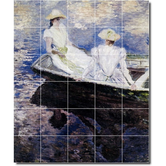 Ceramic Tile Mural-Claude Monet Women Painting 43. 30" w x 36" h using (30) 6 x 6 ceramic tiles