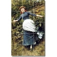 thumbnail image 1 of Ceramic Tile Mural-Daniel Ridgway Knight Country Painting 115. 12.75" w x 21.25" h using (15) 4.25 x 4.25 ceramic tiles, 1 of 3
