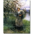 thumbnail image 1 of Ceramic Tile Mural-Daniel Ridgway Knight Country Painting 116. 32" w x 40" h using (20) 8 x 8 ceramic tiles, 1 of 3