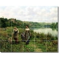 thumbnail image 1 of Ceramic Tile Mural-Daniel Ridgway Knight Country Painting 123. 60" w x 48" h using (20) 12 x 12 ceramic tiles, 1 of 3