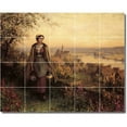 thumbnail image 1 of Ceramic Tile Mural-Daniel Ridgway Knight Garden Custom Tile Mural 4. 40" w x 32" h using (20) 8 x 8 ceramic tiles, 1 of 3
