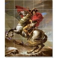 thumbnail image 1 of Ceramic Tile Mural-David-Napoleon Jacques-Louis Historical Tile Mural House Remodel Decor. 21.25" w x 25.5" h using (30) 4.25 x 4.25 ceramic tiles, 1 of 3