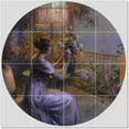 thumbnail image 1 of Ceramic Tile Mural-Delphin Enjolras Women Painting 54. 32" w x 32" h using (16) 8 x 8 ceramic tiles, 1 of 3