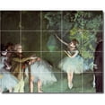 thumbnail image 1 of Ceramic Tile Mural-Edgar Degas Dancers Painting 5. 21.25" w x 17" h using (20) 4.25 x 4.25 ceramic tiles, 1 of 3