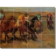 thumbnail image 1 of Ceramic Tile Mural-Edgar Degas Horses Shower Tile Mural 18. 17" w x 12.75" h using (12) 4.25 x 4.25 ceramic tiles, 1 of 3