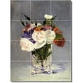 thumbnail image 1 of Ceramic Tile Mural-Edouard Manet Flowers Backsplash Tile Mural 18. 24" w x 32" h using (12) 8 x 8 ceramic tiles, 1 of 3