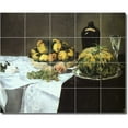 thumbnail image 1 of Ceramic Tile Mural-Edouard Manet Fruit Vegetables Shower Tile Mural 27. 30" w x 24" h using (20) 6 x 6 ceramic tiles, 1 of 3