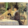thumbnail image 1 of Ceramic Tile Mural-Edouard Manet Men Women Painting 9. 48" w x 40" h using (30) 8 x 8 ceramic tiles, 1 of 3