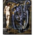 thumbnail image 1 of Ceramic Tile Mural-Edward Burne-Jones Mythology Wall Tile Mural 15. 40" w x 48" h using (30) 8 x 8 ceramic tiles, 1 of 3