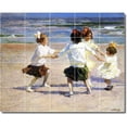 thumbnail image 1 of Ceramic Tile Mural-Edward Potthast Children Painting 14. 30" w x 24" h using (20) 6 x 6 ceramic tiles, 1 of 3
