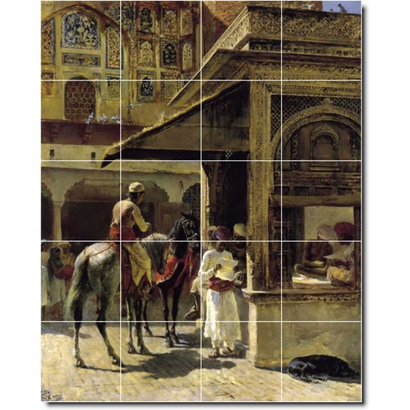 Ceramic Tile Mural-Edwin Weeks City 5. 24" w x 30" h using (20) 6 x 6 ceramic tiles