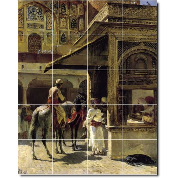 Ceramic Tile Mural-Edwin Weeks City 5. 24" w x 30" h using (20) 6 x 6 ceramic tiles