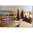 thumbnail image 1 of Ceramic Tile Mural-Edwin Weeks City Backsplash Tile Mural 1. 72" w x 48" h using (24) 12 x 12 ceramic tiles, 1 of 3