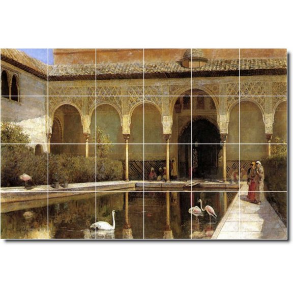 Ceramic Tile Mural-Edwin Weeks City Custom Tile Mural 7. 36" w x 24" h using (24) 6 x 6 ceramic tiles