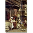 thumbnail image 1 of Ceramic Tile Mural-Edwin Weeks City Wall Tile Mural 18. 32" w x 48" h using (24) 8 x 8 ceramic tiles, 1 of 3