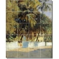 thumbnail image 1 of Ceramic Tile Mural-Edwin Weeks Historical Bathroom Tile Mural 22. 32" w x 40" h using (20) 8 x 8 ceramic tiles, 1 of 3
