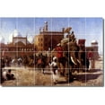 thumbnail image 1 of Ceramic Tile Mural-Edwin Weeks Historical Shower Tile Mural 6. 48" w x 32" h using (24) 8 x 8 ceramic tiles, 1 of 3
